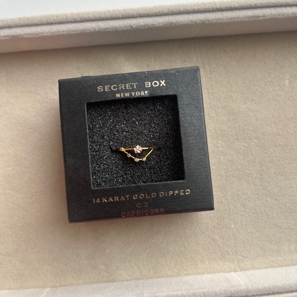 14k Gold dipped Capricorn Ring